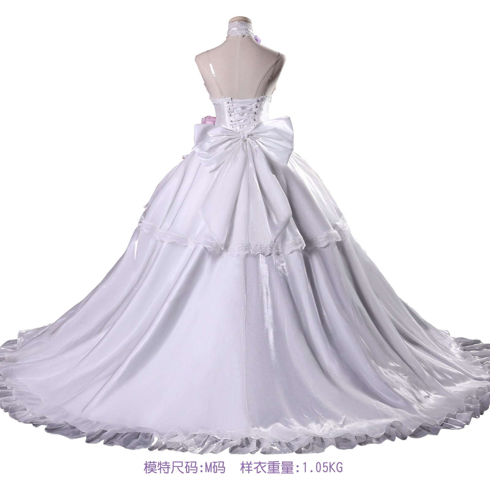 Date A Live Kurumi Tokisaki Wedding Dress Cosplay, Bride Gown Anime Cosplay Costume For Women, Romantic Wedding Style Roleplay Outfit - Halloweez