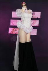 Bowsette Ghost Princess Fan‑Art Cosplay Costume Custom‑Made for Halloween Comic‑Con