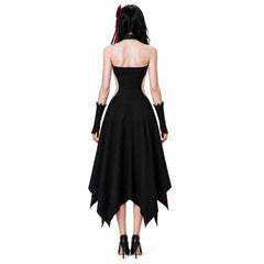 Gothic Strapless Dark Witch Cosplay Dress Custom for Halloween Comic‑Con Party