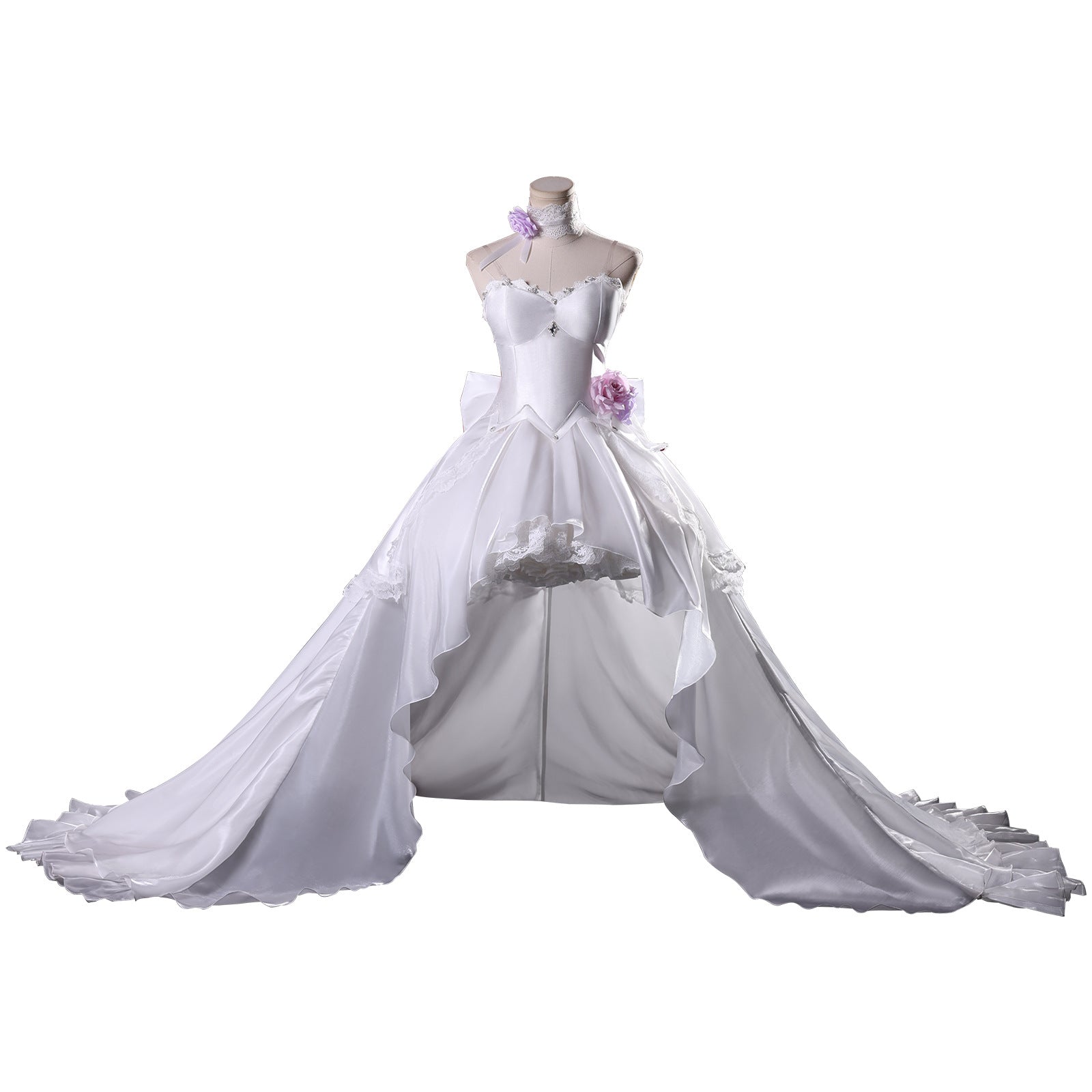 Date A Live Kurumi Tokisaki Wedding Dress Cosplay, Bride Gown Anime Cosplay Costume For Women, Romantic Wedding Style Roleplay Outfit - Halloweez