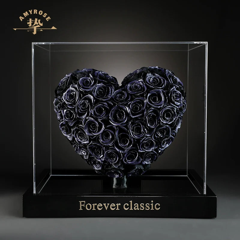 Halloweez Timeless Love Eternal Rose – Exquisite Heart-Shaped Keepsake for Weddings and Special Occasions