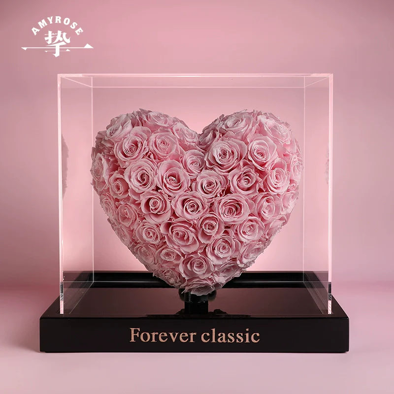 Halloweez Timeless Love Eternal Rose – Exquisite Heart-Shaped Keepsake for Weddings and Special Occasions