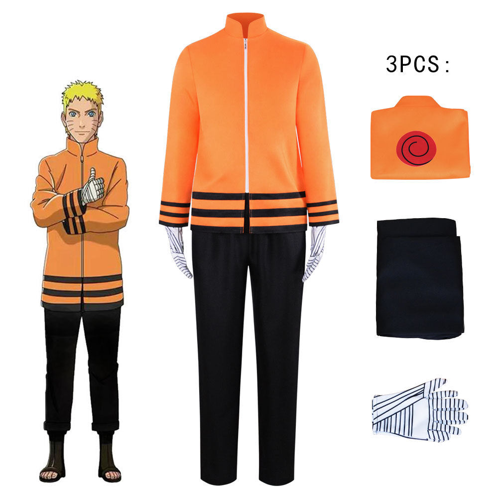 Boruto Naruto Next Generations Naruto Uzumaki 7th Hokage Cosplay Costume Full Set - Halloweez