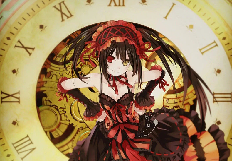 Date A Live Kurumi Tokisaki Cosplay Battle Dress Gothic Lolita Costume - Halloweez