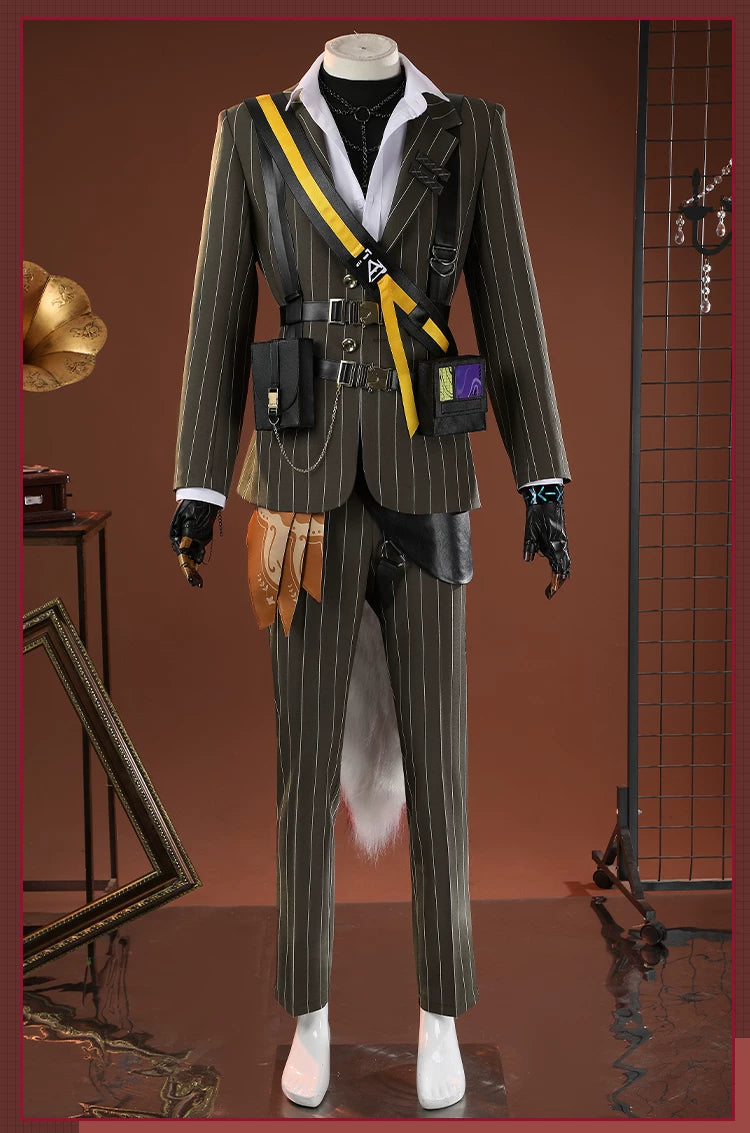 Arknights Belone Cosplay Costume, Male Full Set Game Uniform, Authentic Arknights Character Cos Outfit for Men - Halloweez