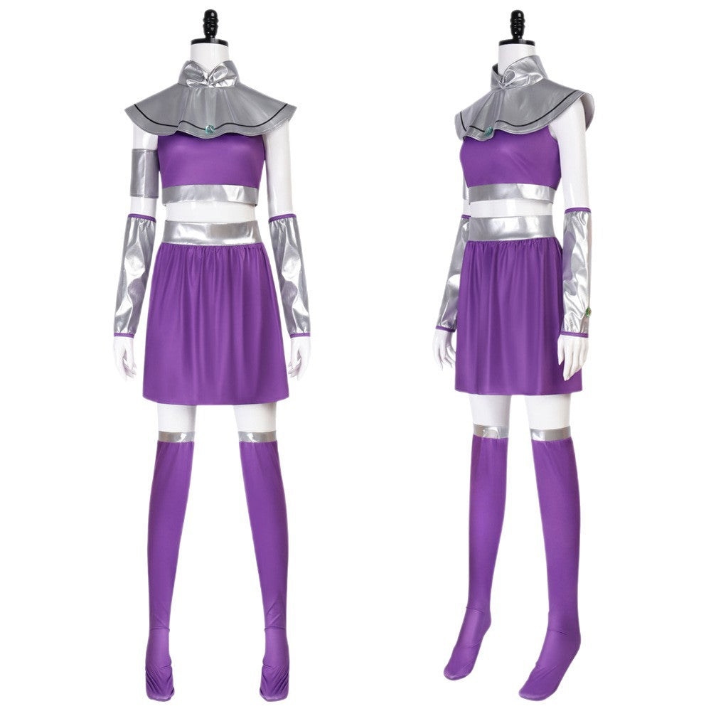 Teen Titans Starfire Cosplay Costume Raven Girl Halloween Stage Outfit Ready Stock - Halloweez