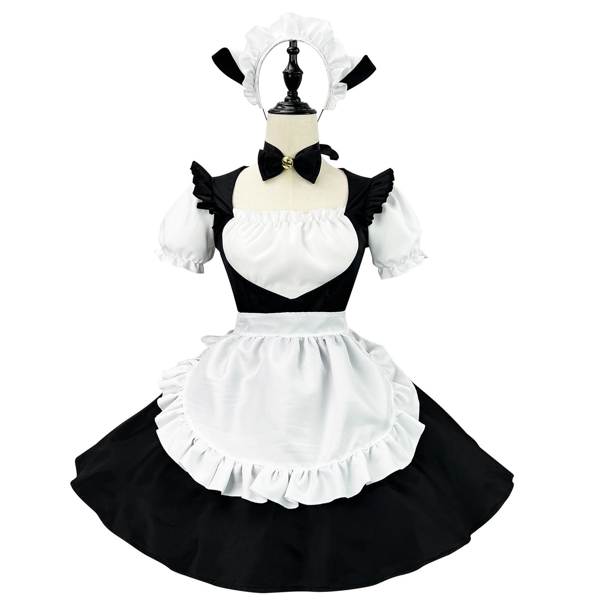 Black Cat Bell Maid Cosplay Costume, Custom Made for Halloween & Comic Con