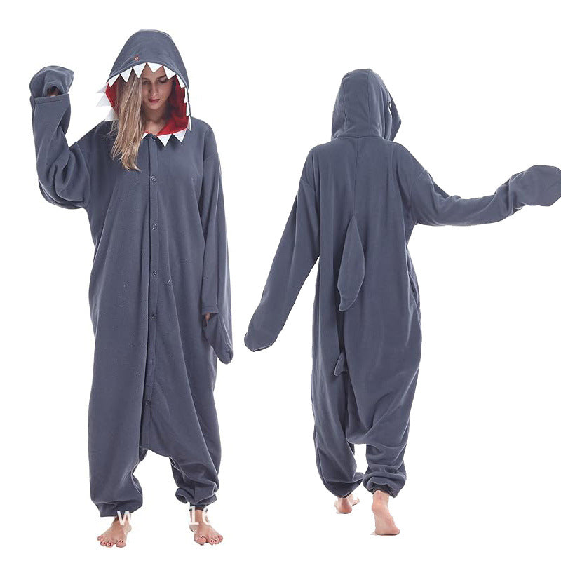 Shark Kigurumi Onesie Cosplay Costume,Custom Size for Halloween & Cos Party