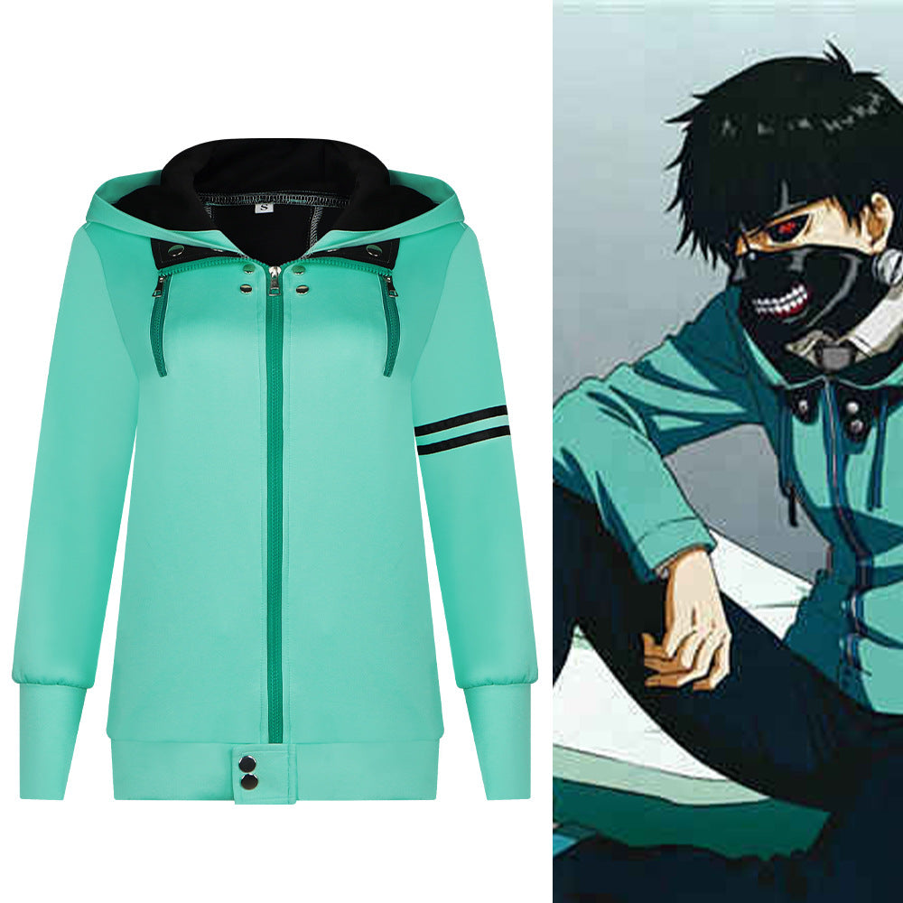 Tokyo Ghoul Kaneki Ken Cosplay Costume Long Sleeve Hooded Sweatshirt