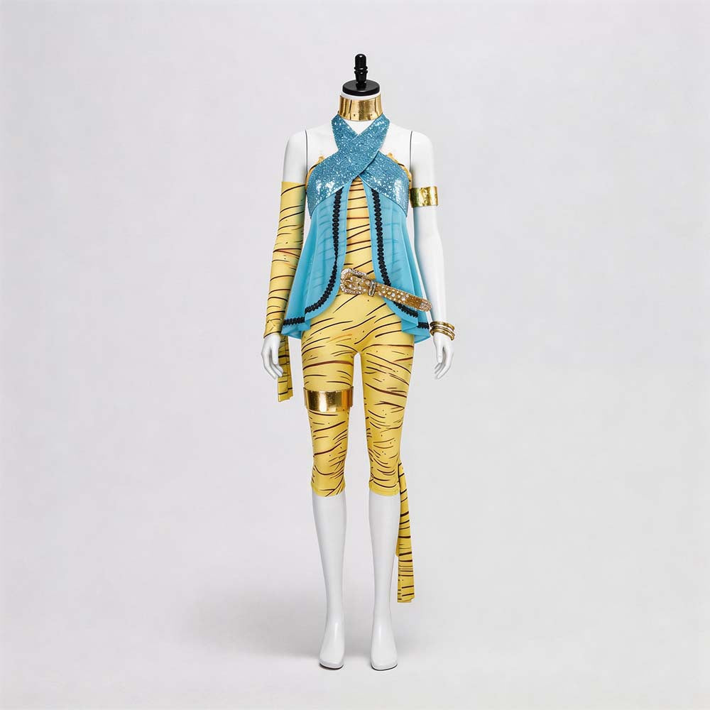 Monster High Cleo de Nile Cosplay Costume Halloween Roleplay Full Outfit for Fans - Halloweez