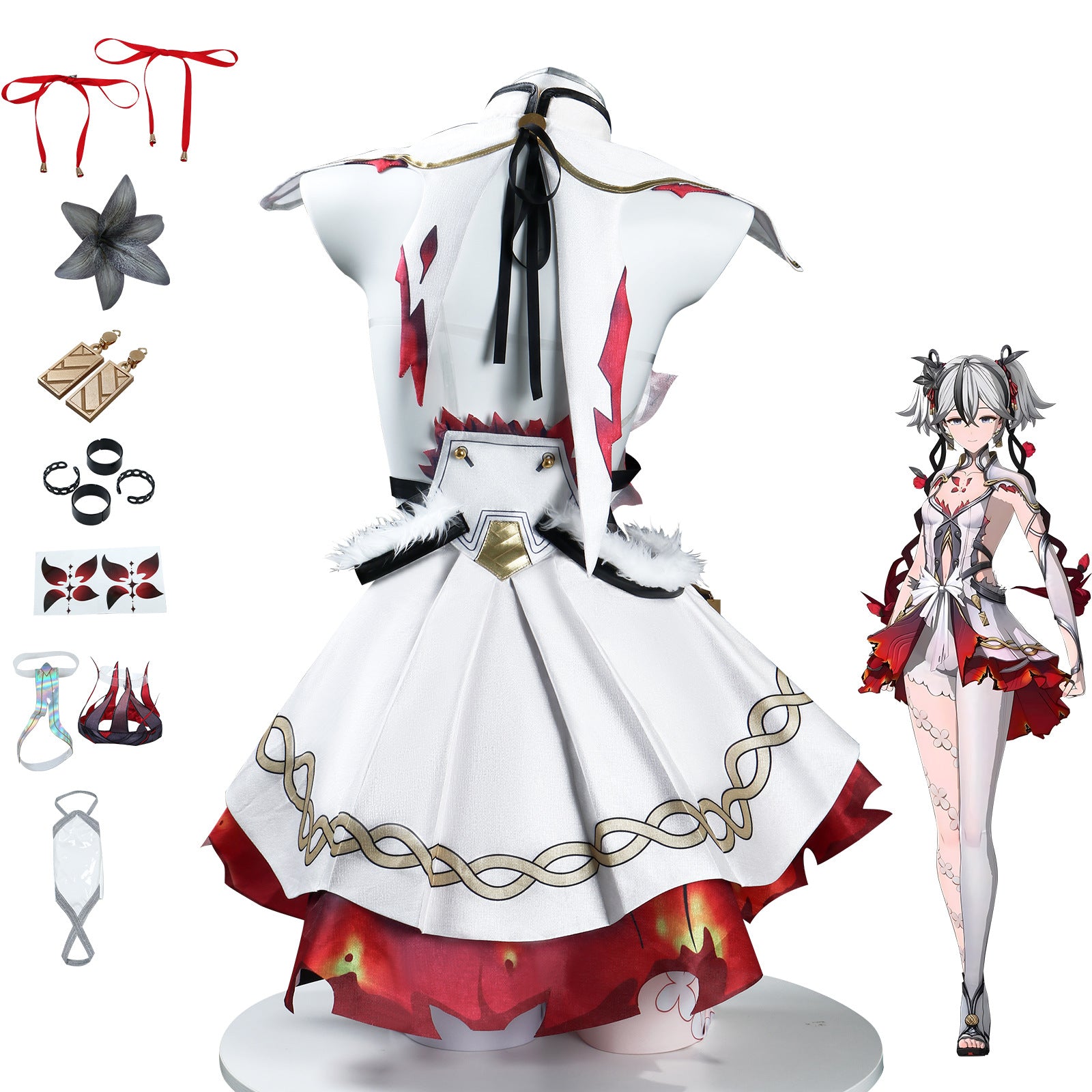 Wuthering Waves Camellya Cosplay Dress Set Anime Game Role Play Full Outfit - Halloweez