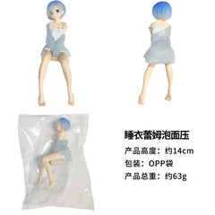 Halloweez Re:Zero Rem Pajamas Figure - Cute Anime Girl Car Ornament for Christmas
