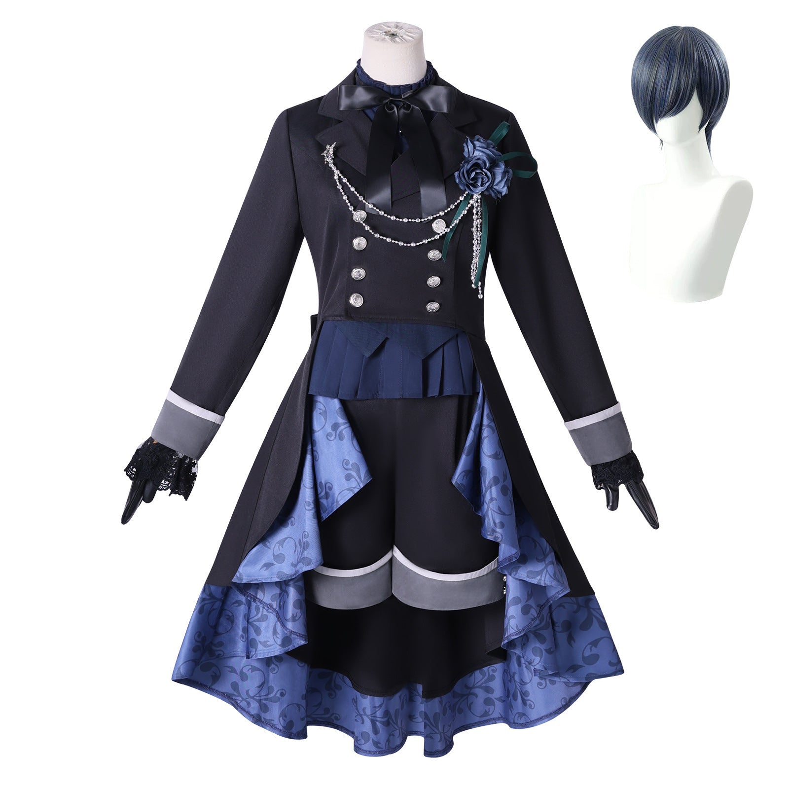 Black Butler Emerald Witch Arc Ciel Phantomhive Black Rose Cosplay Costume Women Outfit - Halloweez