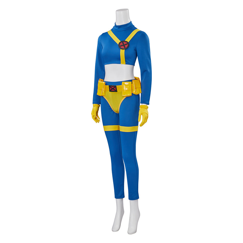 1997 X-Men Cyclops Full Bodysuit, Marvel Superhero Cosplay Costume, Scott Summers Performance Jumpsuit for Halloween Party - Halloweez
