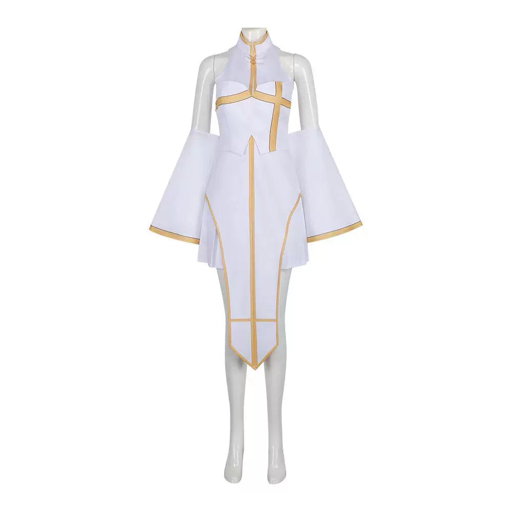 I’m a Demon Cecilia Cosplay, Custom White Long Dress for Halloween & Comic Con