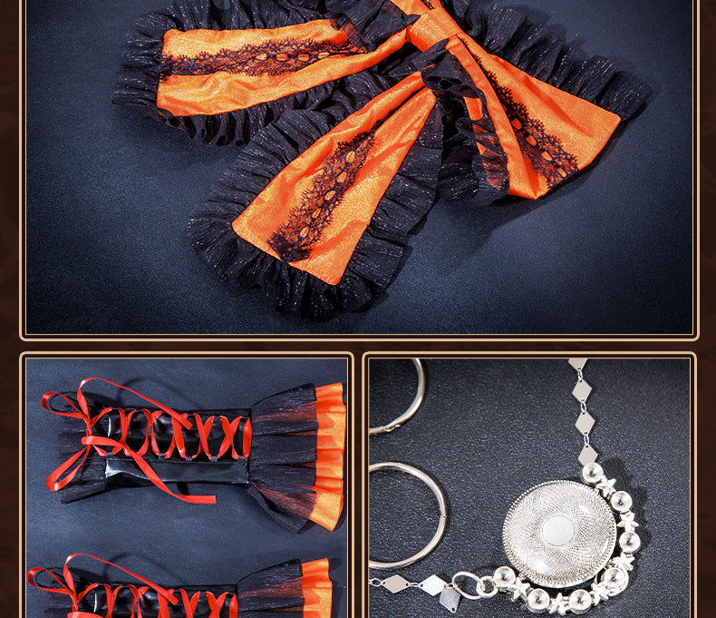 Date A Live Kurumi Tokisaki Cosplay Battle Dress Gothic Lolita Costume - Halloweez