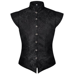 Men’s Renaissance Brocade Vest – Medieval Steampunk Waistcoat for Pirate, Victorian, and Assassin’s Creed Cosplay - Halloweez