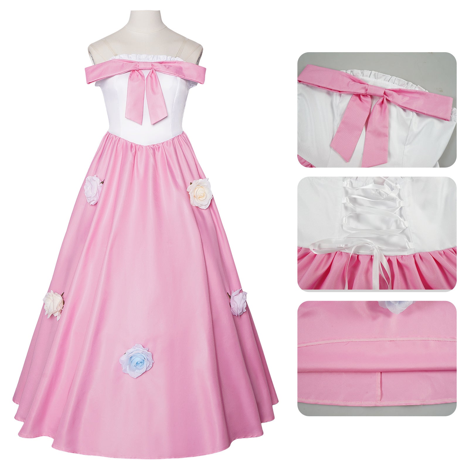 Aikatsu! Ichigo Hoshimiya Cosplay Costume Halloween Evening Dress - Halloweez