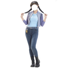 Zootopia 2 Judy Hopps Police Cosplay Costume with Ears and Tail for Halloween，Party. Stage Performance