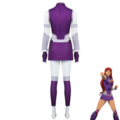 Teen Titans Starfire Cosplay Costume Full Set For Halloween Role Play