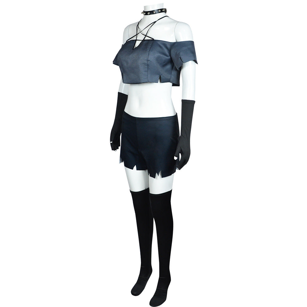 Loona Cosplay Costume | Hazbin Hotel & Helluva Boss Halloween Outfit, Anime Demon Character Full Set Performance Dress for Party Cosplay - Halloweez
