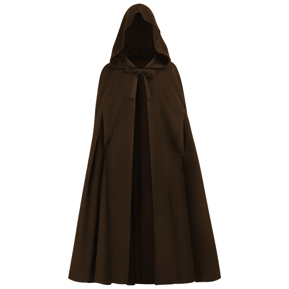 Medieval Hobbit Elf Hooded Cloak Cosplay, Custom, Halloween Renaissance Cape - Halloweez