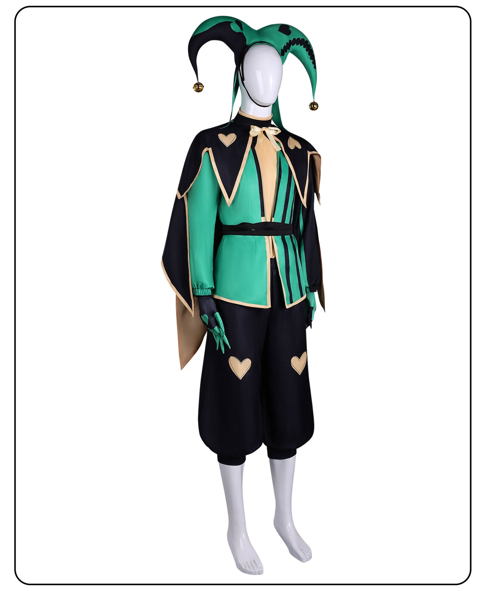Freak Circus Harlequin Jester Pierrot Clown Cosplay Costume - Halloweez