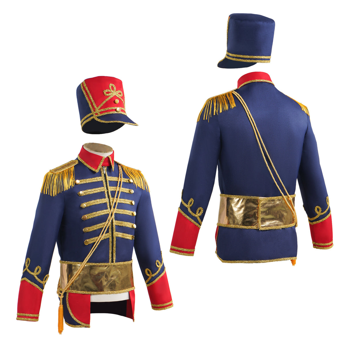 European Royal General Cosplay Costume, Custom‑Made for Halloween & Stage Show