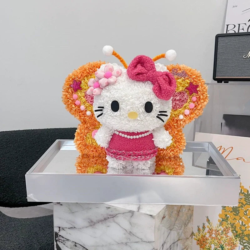 Décoration de Noël Hello Kitty en forme de rose éternelle – Un cadeau de Noël intemporel