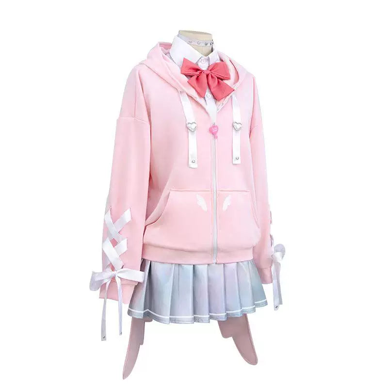 NEEDY GIRL OVERDOSE Amatsuka Angel Hoodie Cosplay Full Outfit Casual Costume - Halloweez