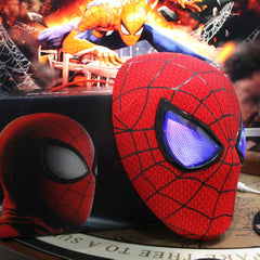 Spider Hero Mask, Electric Blinking Eyes, Ring Control, Halloween Kids Cosplay Mask