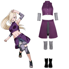 Naruto Shippuden Ino Yamanaka Cosplay Costume Women Full Set Outfit - Halloweez