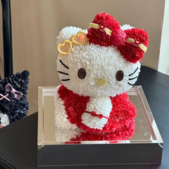 Décoration de fleur éternelle Hello Kitty pour Halloween – Cadeau de Noël idéal pour les copines et les amis