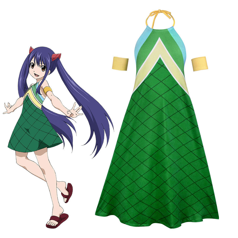 Fairy Tail Wendy Marvell Cosplay Costume Anime Role Play Outfit Full Set In Stock - Halloweez