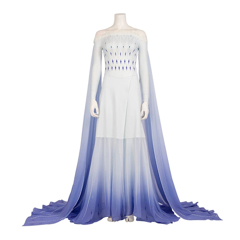 Elsa Frozen 2 Cosplay Princess Dress,Custom Size for Halloween & Comic‑Con
