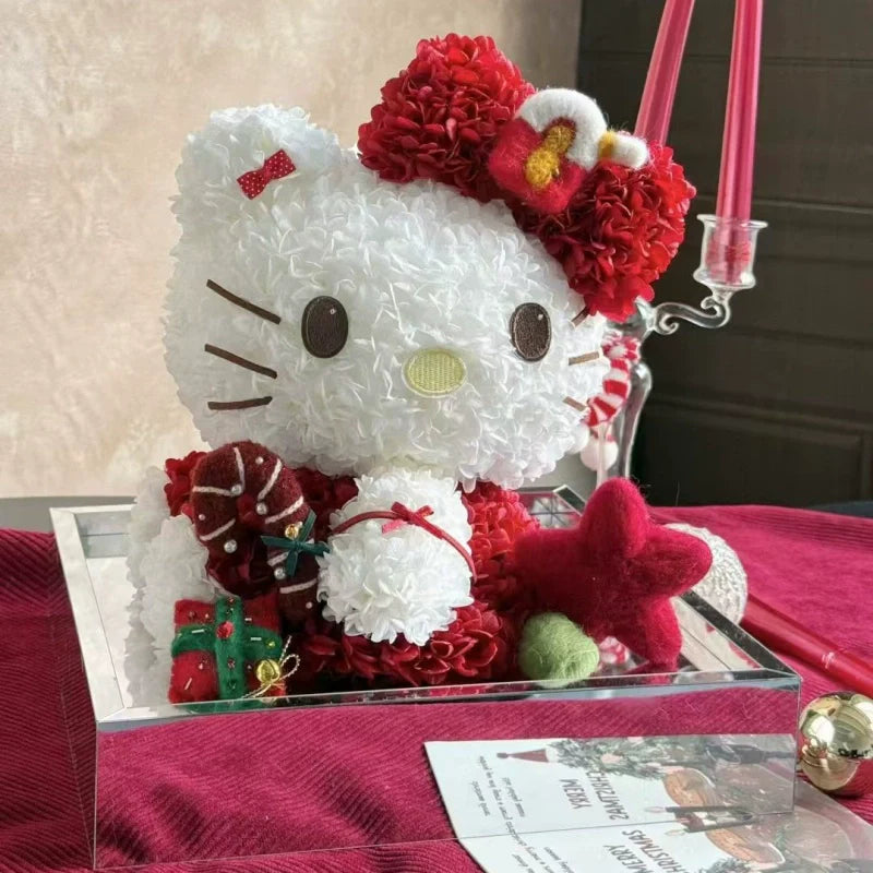 Adorno de flor eterna de Hello Kitty para Halloween: regalo de Navidad ideal para novias y amigas