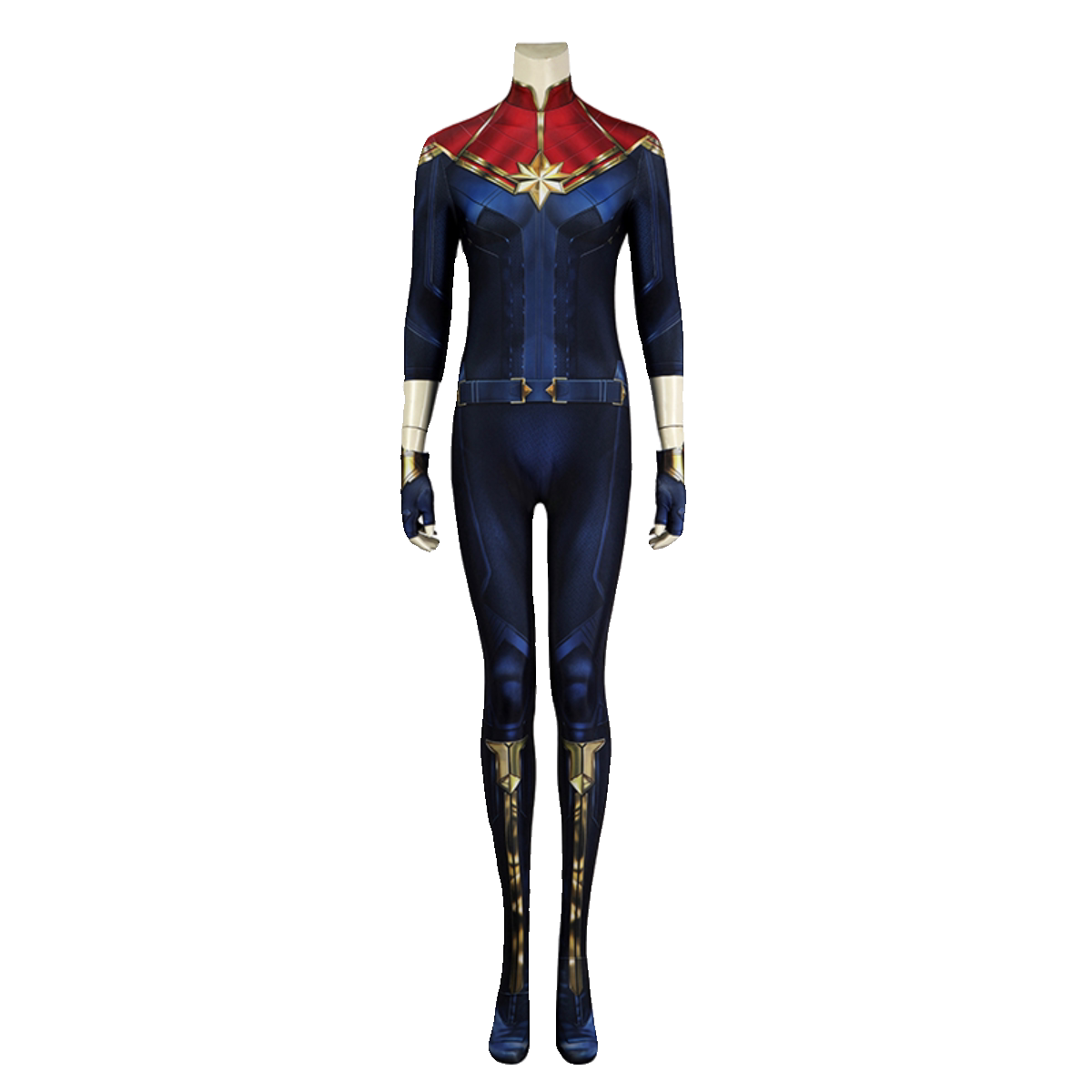 The Marvels Captain Marvel Carol Danvers Cosplay Costume Custom‑Made for Halloween & Comic Con