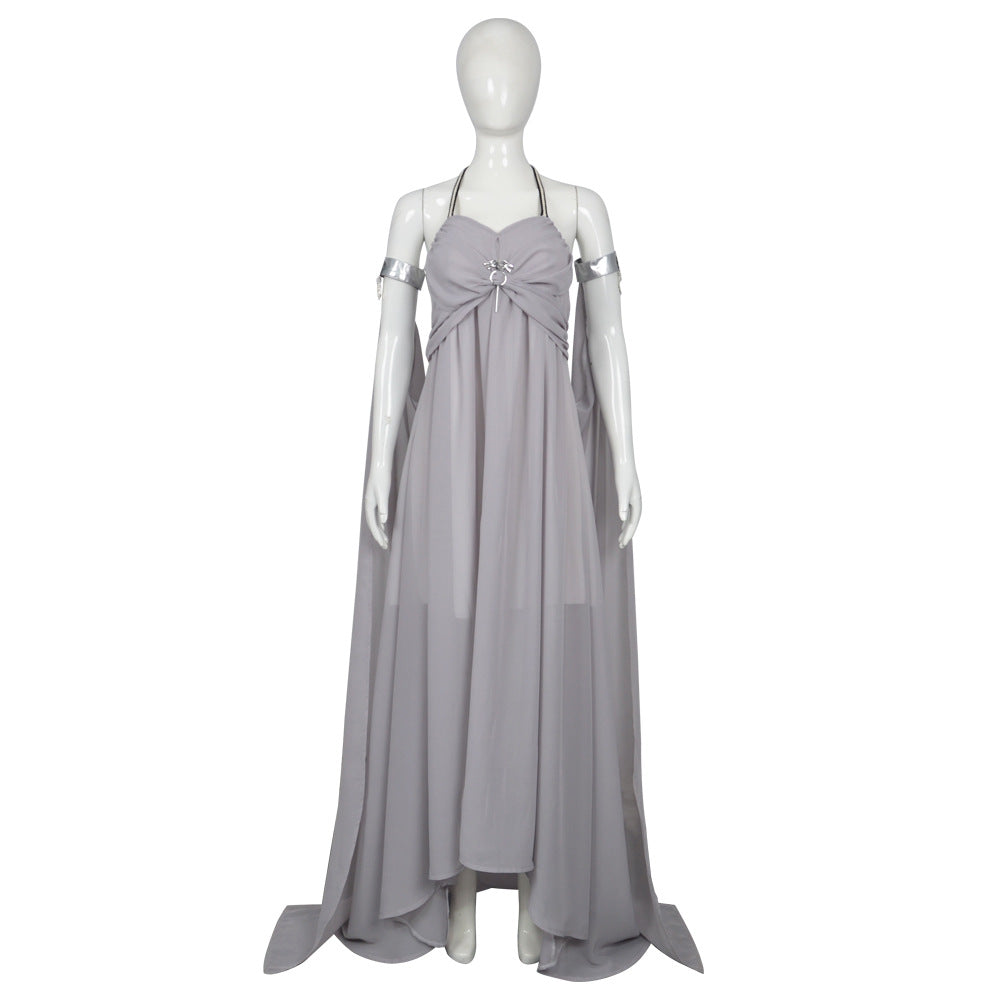 Game of Thrones Daenerys Grey Dress Cosplay Costume For Comic‑Con Halloween