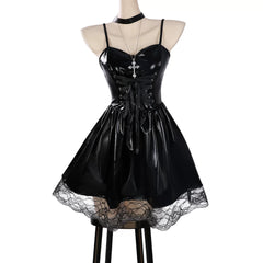 Death Note Misa Amane Cosplay Costume Classic Anime Leather Skirt Full Set Outfit - Halloweez