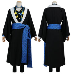 Demon Slayer Kaigaku Cosplay Costume Upper Rank Six Thunder Breathing Full Set Outfit - Halloweez