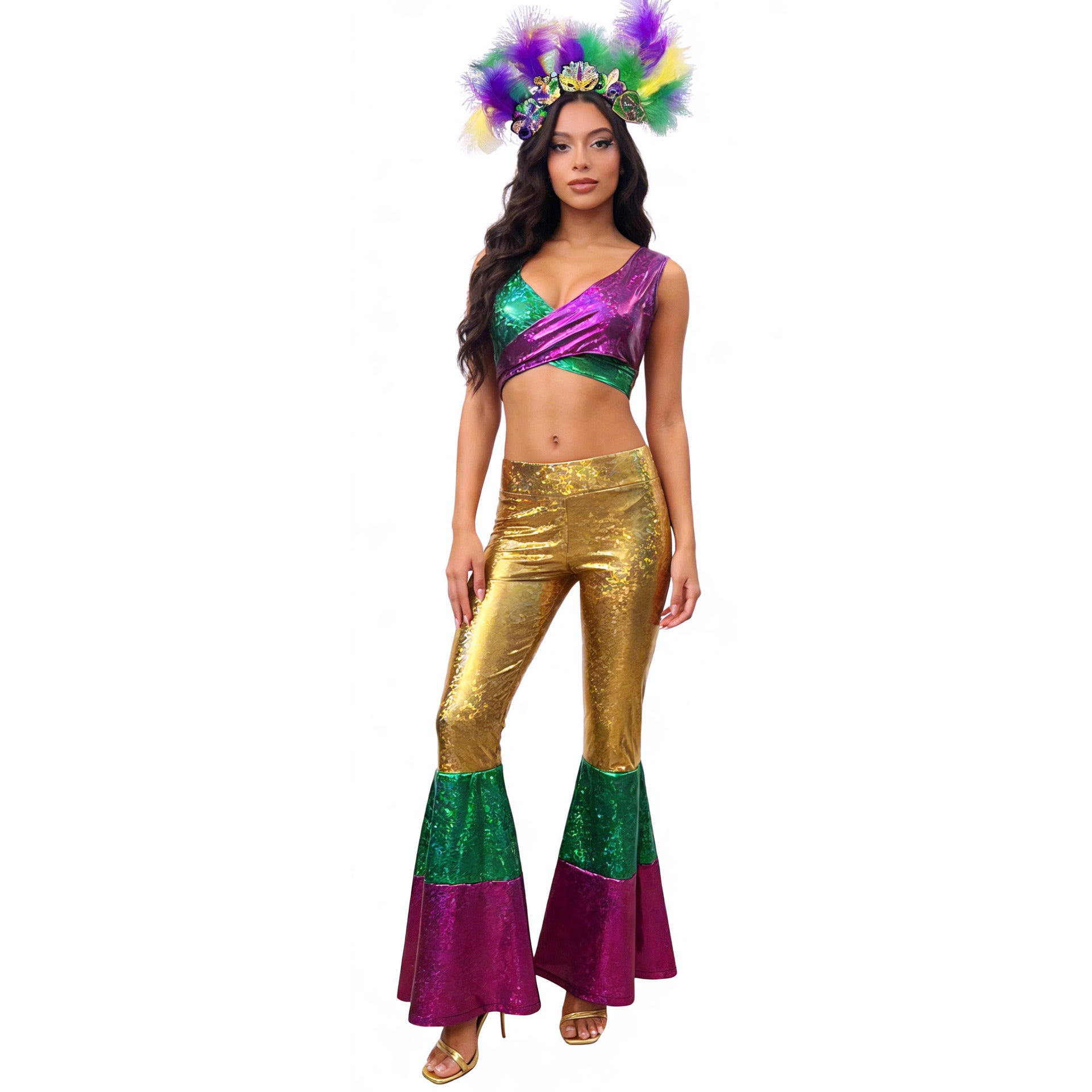 2026 Carnival Party Set, Retro Disco Shiny Costume, Halloween Shiny Performance Outfit, Vintage Disco Party Suit - Halloweez