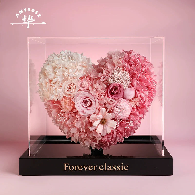 Halloweez Timeless Love Eternal Rose – Exquisite Heart-Shaped Keepsake for Weddings and Special Occasions