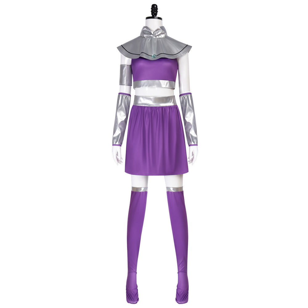 Teen Titans Starfire Cosplay Costume Raven Girl Halloween Stage Outfit Ready Stock - Halloweez