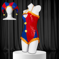 Pomni Fan‑Made Cosplay Swimsuit Costume, Custom Made for Halloween & Cos Events