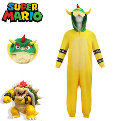 Super Mario Bowser Cosplay Onesie Custom for Halloween Cartoon Party Comic Con