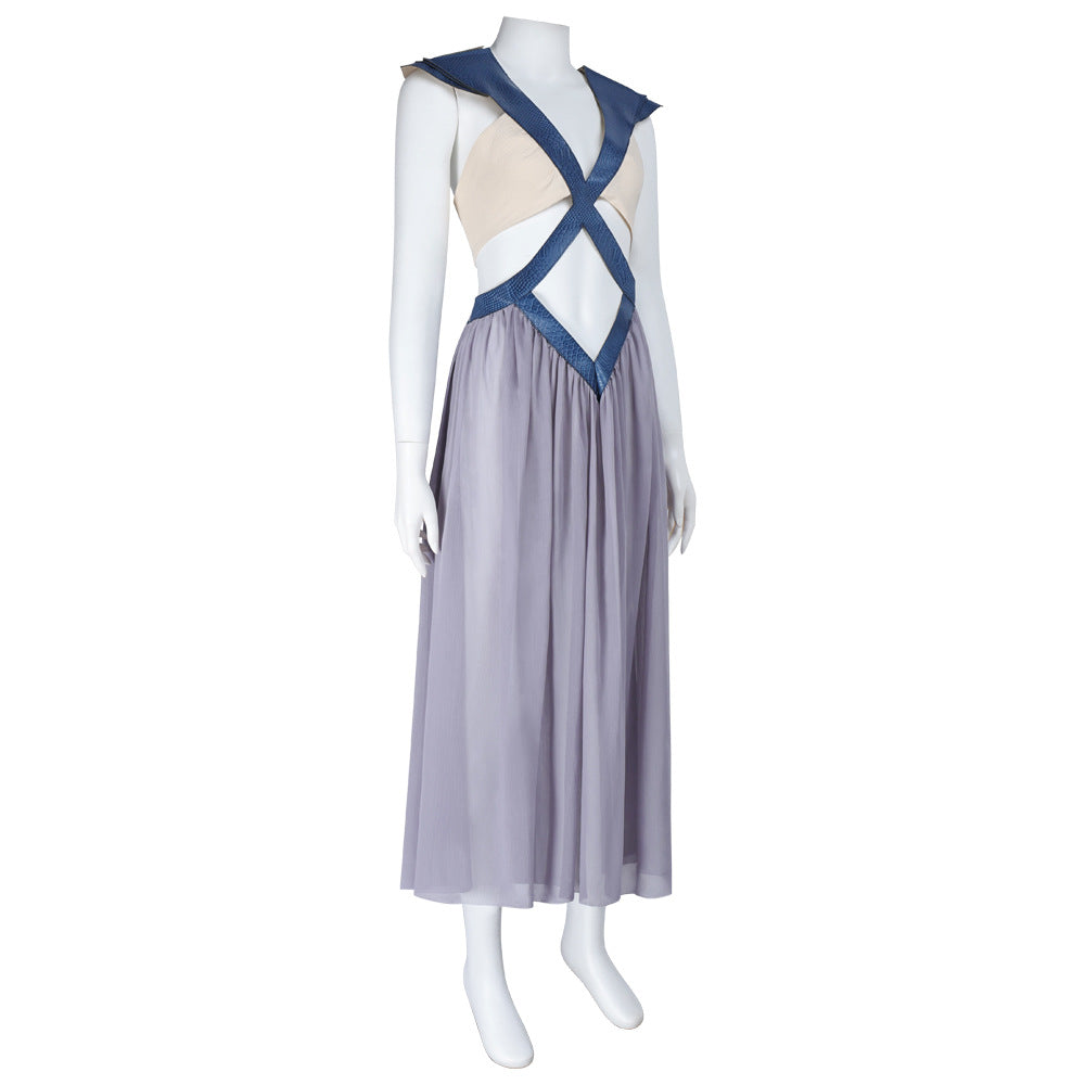 Game of Thrones Daenerys Backless Dress Cosplay Halloween Roleplay Costume Outfit - Halloweez