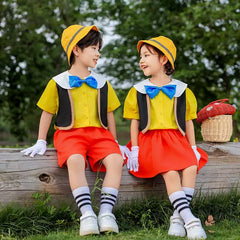 Pinocchio Cosplay Costume, Custom Kids Fairy Tale Outfit for Stage & Halloween