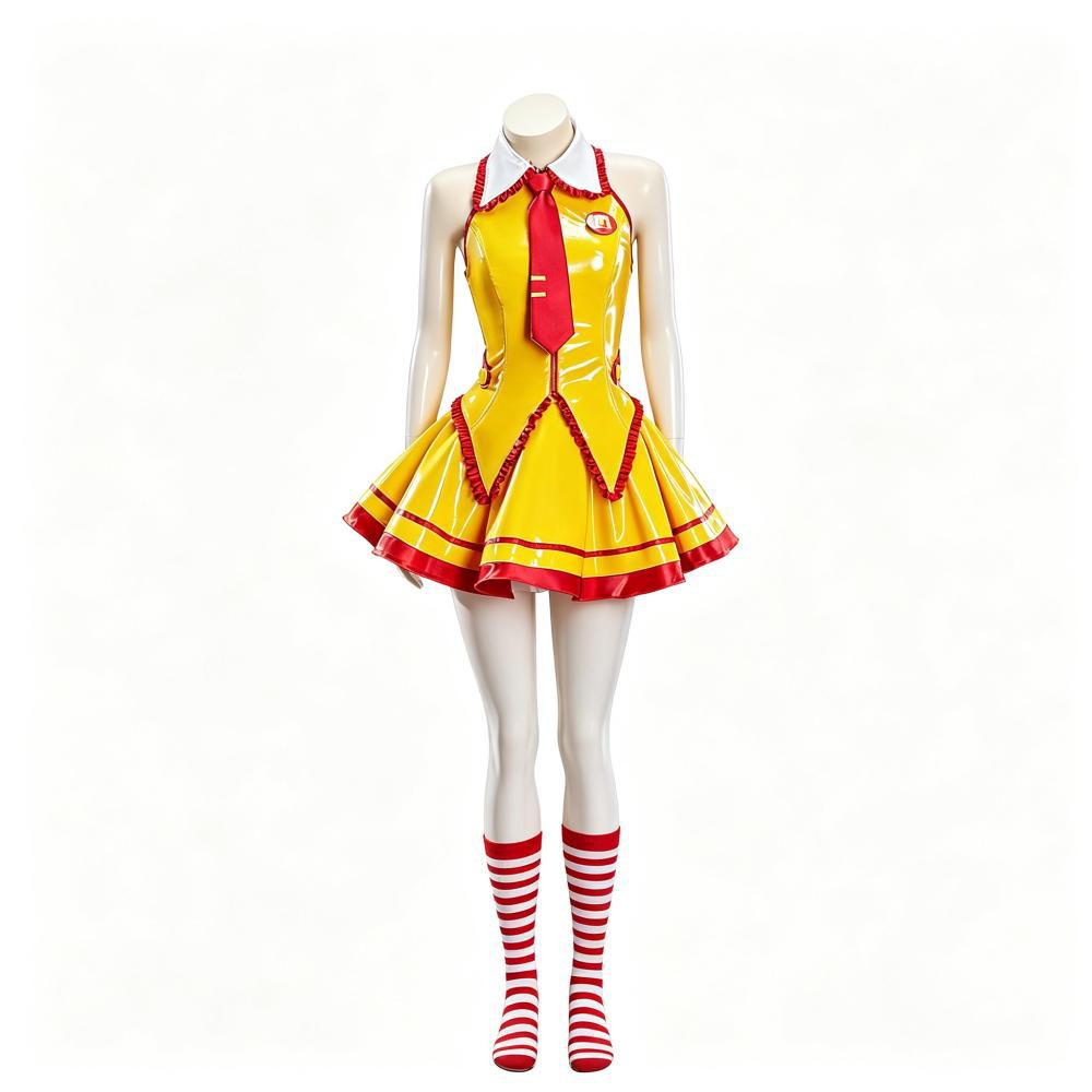 Virtual Vocal Singer Derivative Cosplay Waitress Uniform For Halloween