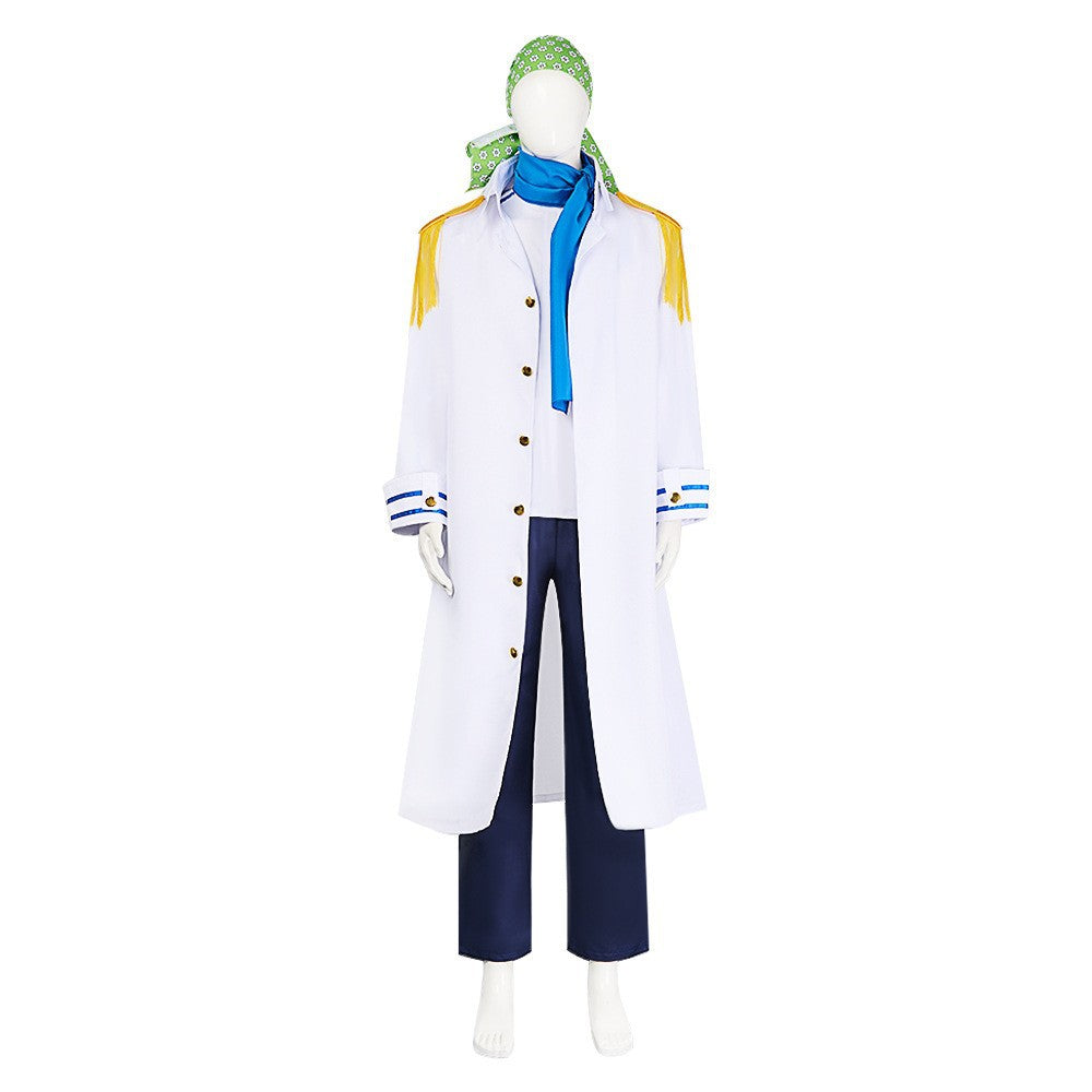 One Piece Koby Cosplay Costume Marine Uniform For Halloween Role Play