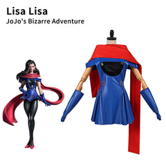 JoJo's Bizarre Adventure Lisa Lisa Cosplay Costume Halloween Anime Role‑Play Outfit